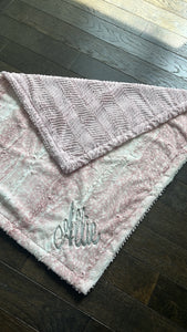 NEW baby pink minky blankets