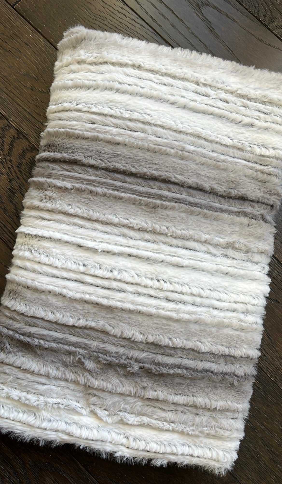 Gray ombre minky blanket