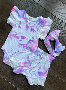 NEW tie dye eyelet set