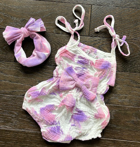 NEW bow romper summer set