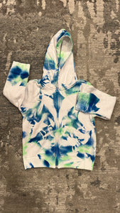 Personalized tie dye zip up