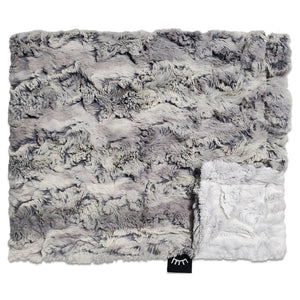 Gray clouded tie dye minky blanket