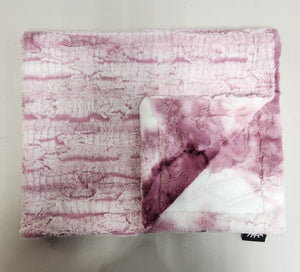 Pink ombre tie dye minky blanket