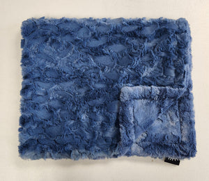 NEW royal blue tuscany minky blanket