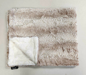 Sandy taupe ombre minky blanket