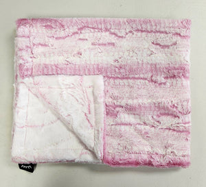 Mixed pinks minky blanket