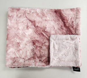 NEW rose pink tie dye minky blanket