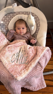 Pink spotted blanket