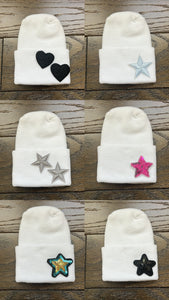 NEW heart and star hospital hats