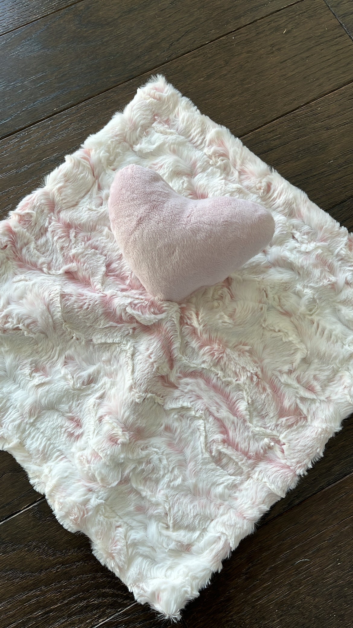 NEW heart minky plush lovies