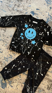 Custom splatter paint sweat set