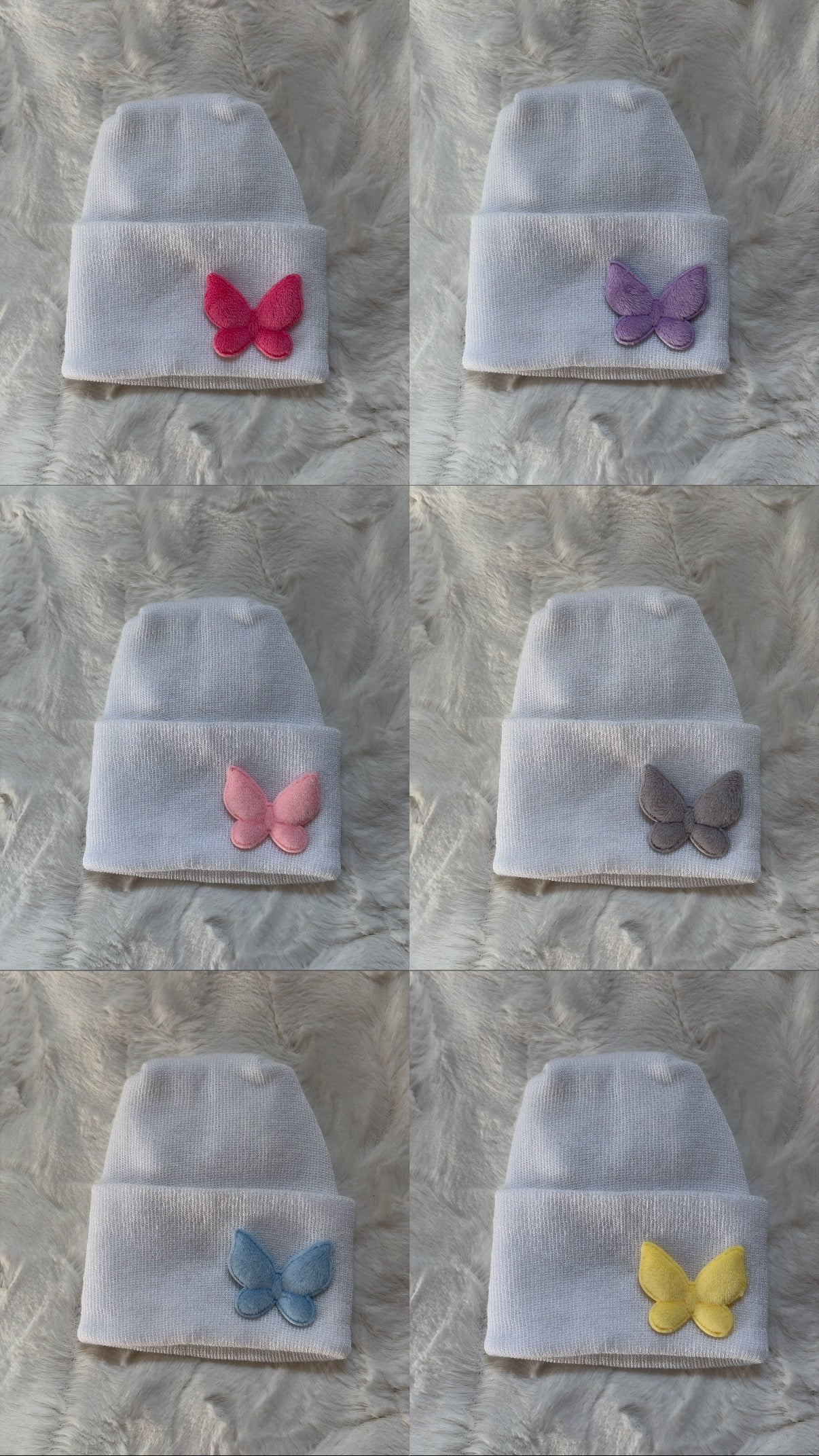 NEW soft butterfly hospital hats