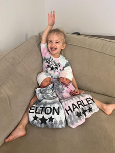 Personalized Tie Dye Swaddle Set