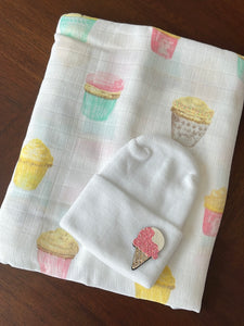 Cupcake swaddle set