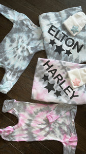 Personalized Tie Dye Layette Set