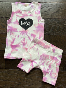 Tie dye ribbed set