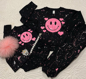 Custom splatter paint sweat set