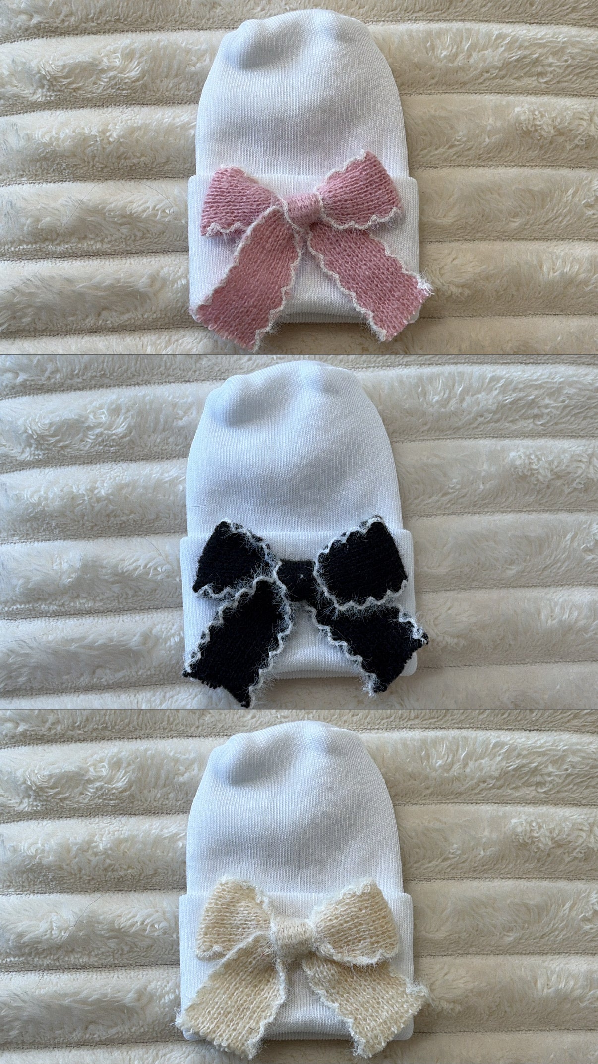 NEW stunning oversized bow hospital hats