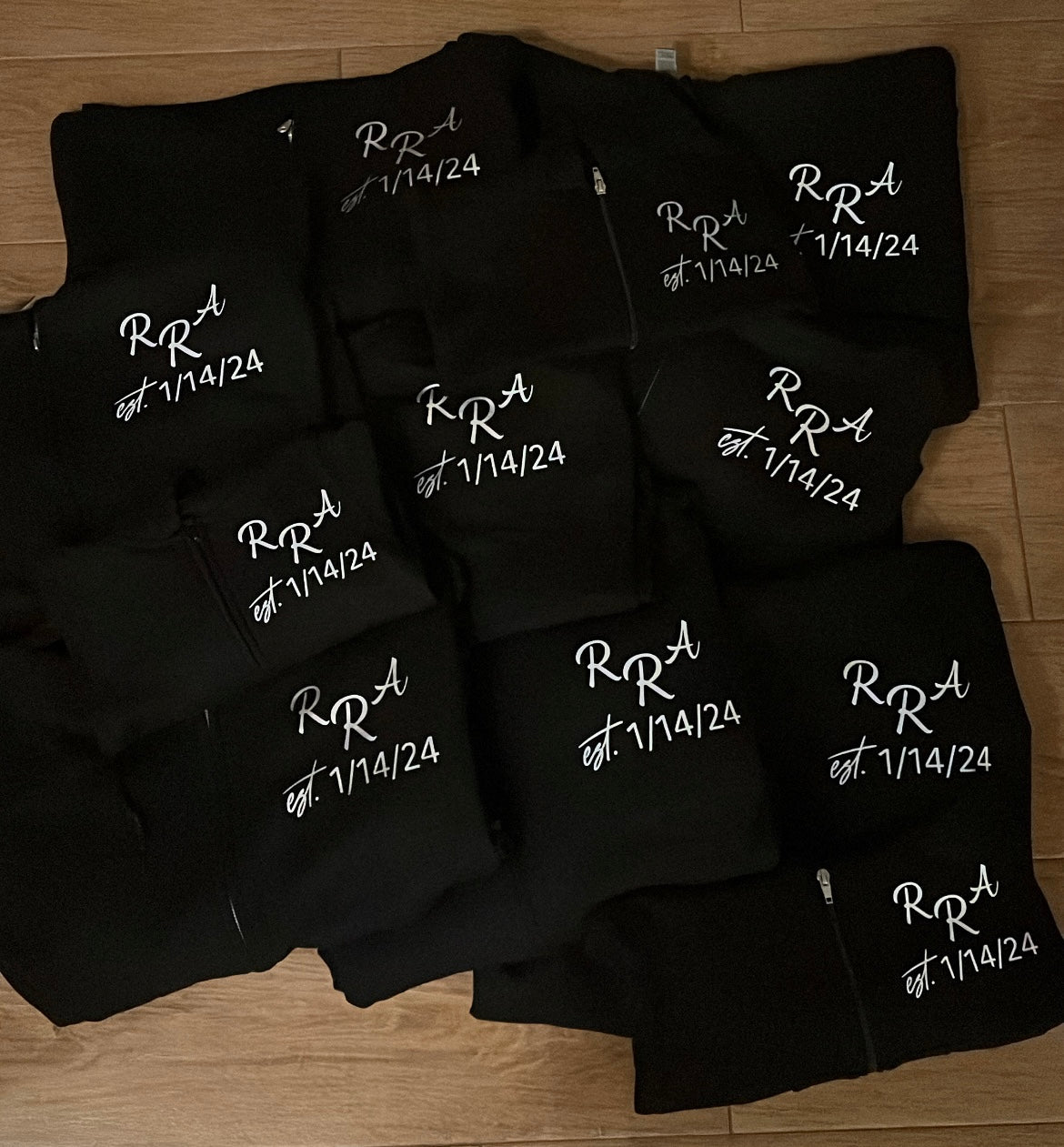 Adult bridal/groom zip ups