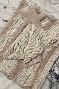 Sandy taupe ombre minky blanket