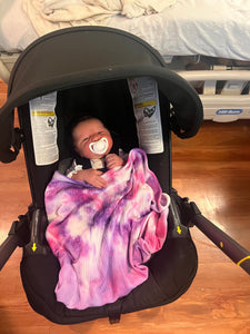 Custom tie dye swaddle