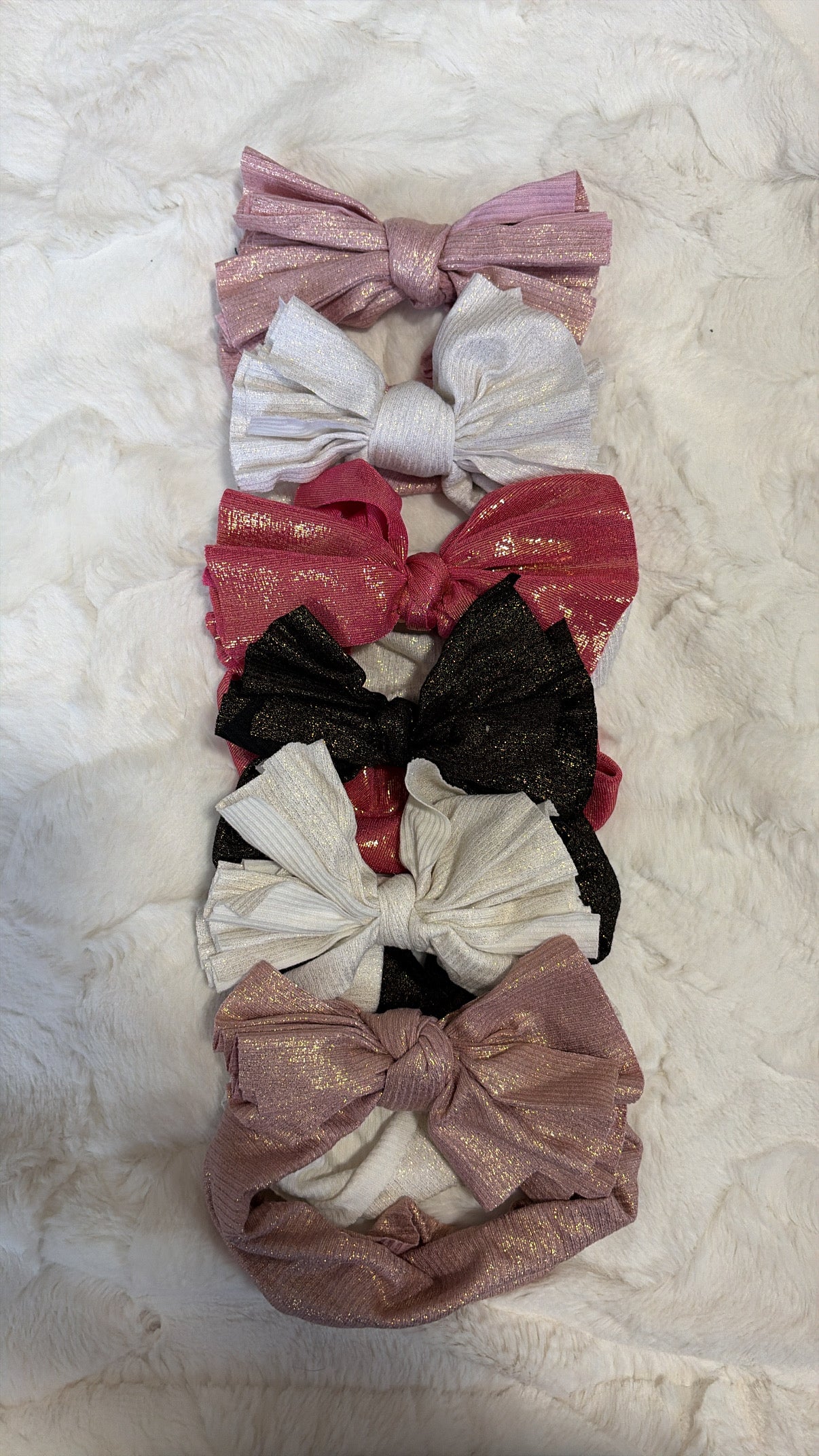 NEW shimmer baby bows