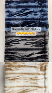 NEW marble minky blankets