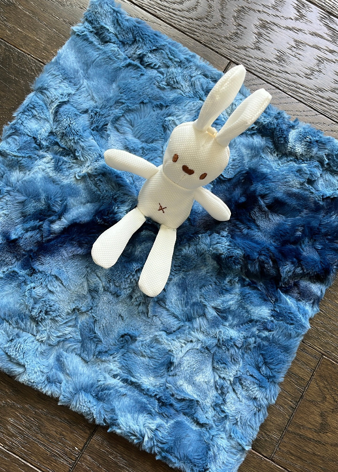 NEW blue tie dye bunny lovie