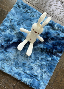 NEW blue tie dye bunny lovie