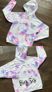 Personalized tie dye zip up