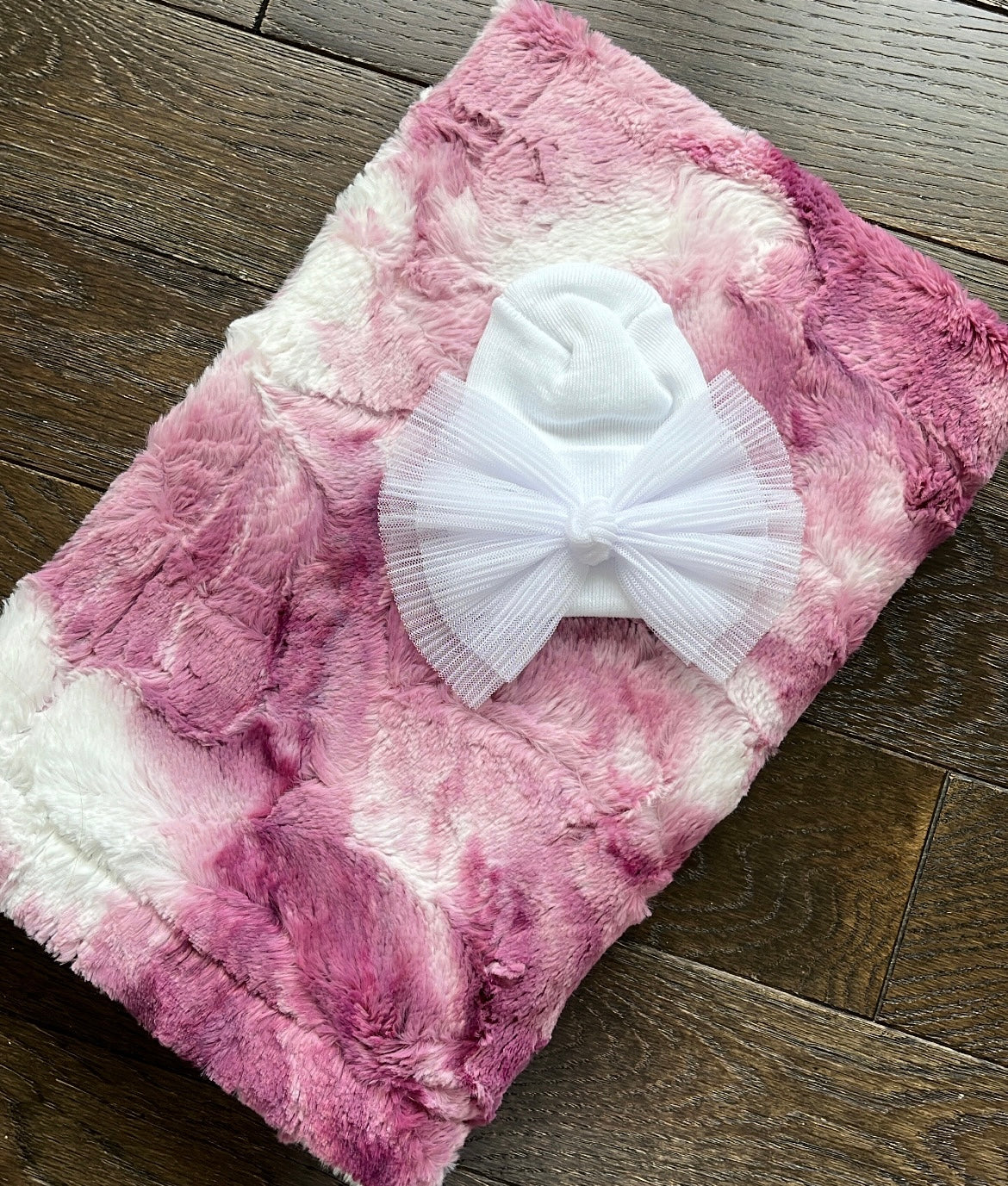 Pink berry minky blanket