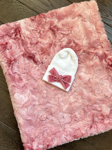 NEW rose pink tie dye minky blanket