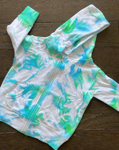 Personalized tie dye zip up