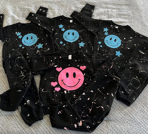 Custom splatter paint sweat set