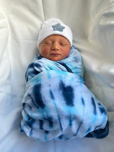 Custom tie dye swaddle