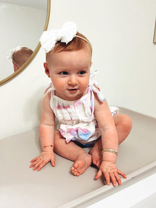 NEW bow romper summer set