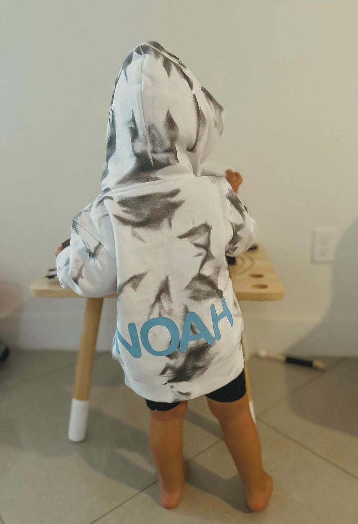 Personalized tie dye zip up