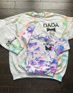 Personalized tie dye zip up