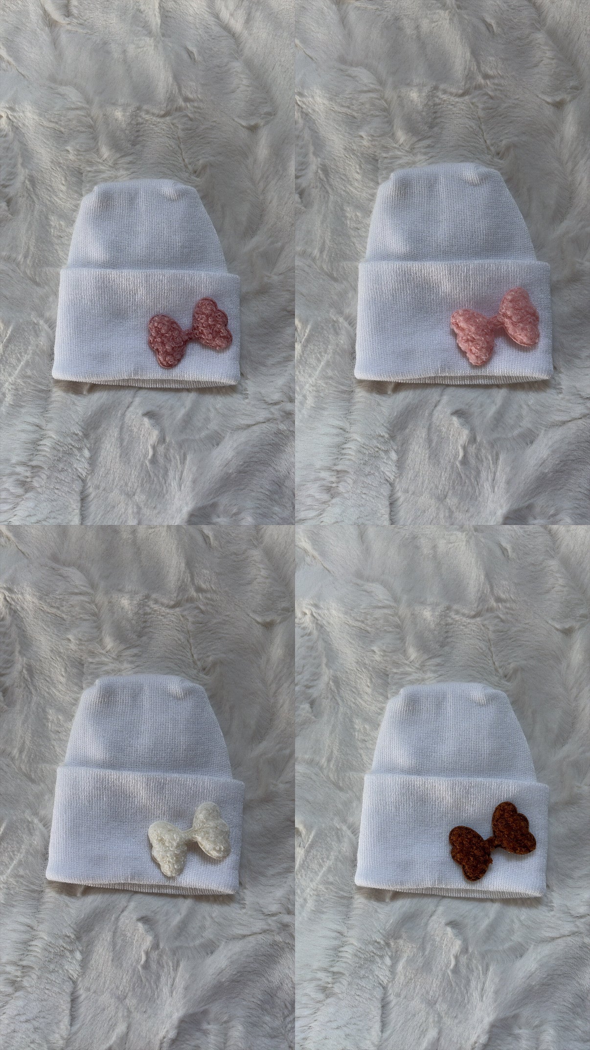 NEW furry bow hospital hats