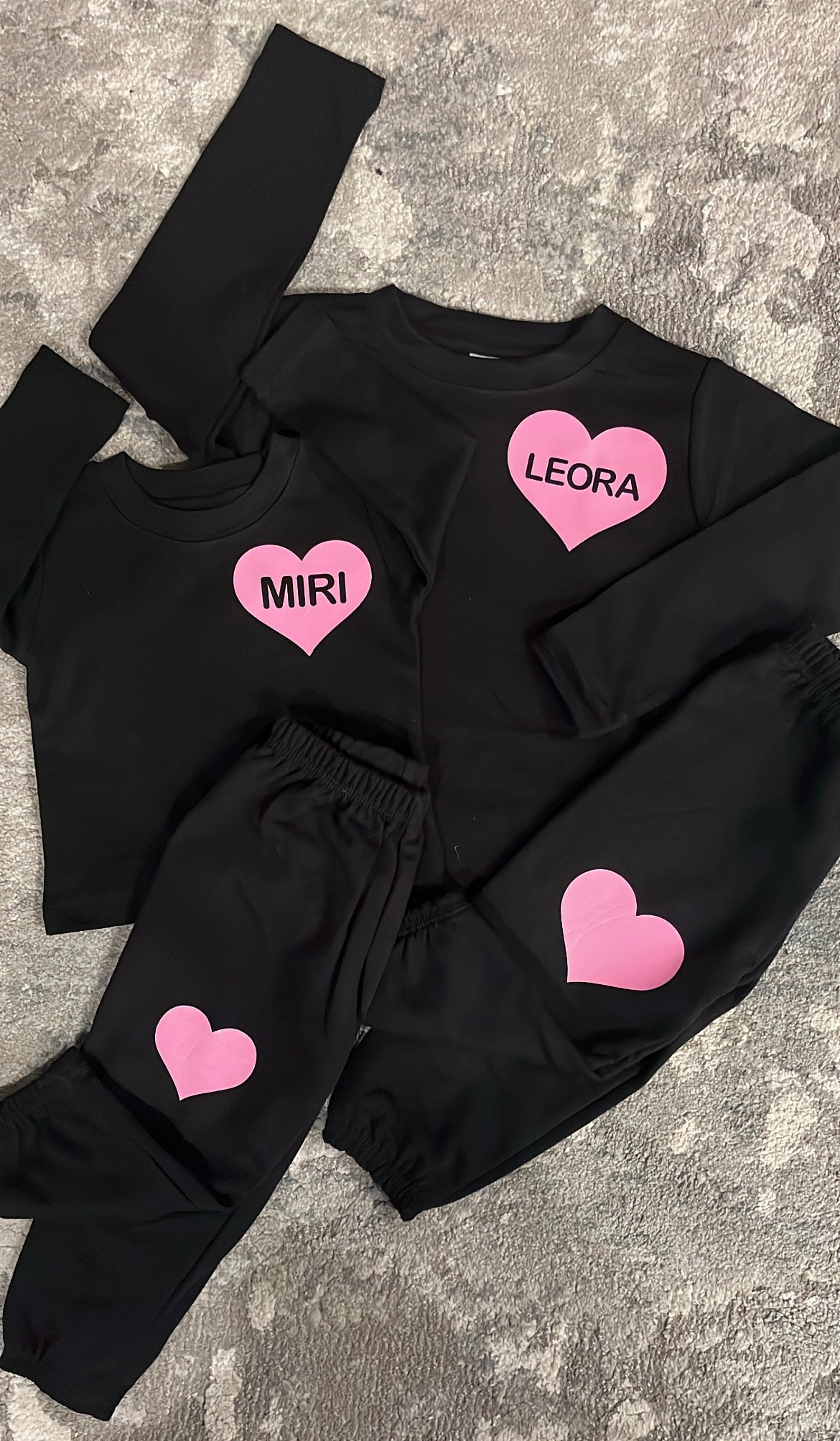 Personalized heart sweat set