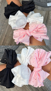 NEW eyelet oversized bow headbands