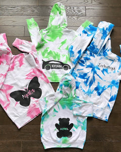 Personalized tie dye zip up