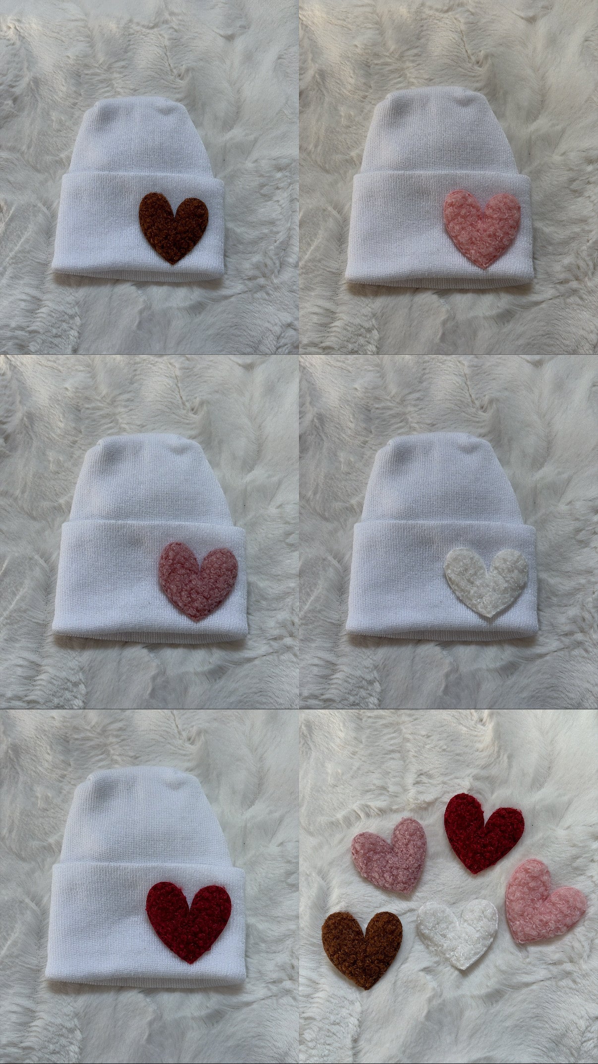 NEW furry heart hospital hats