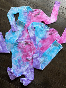 Personalized Tie Dye Ribbed Sets