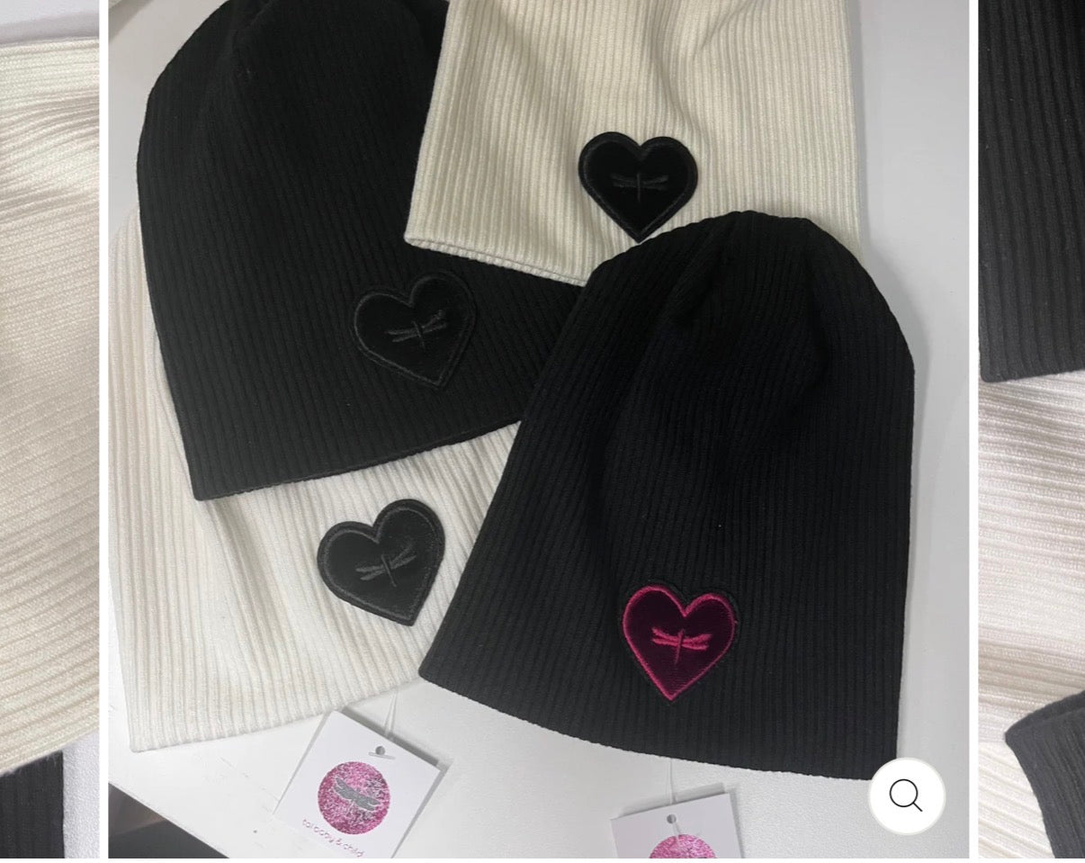 New TAL ribbed heart hats