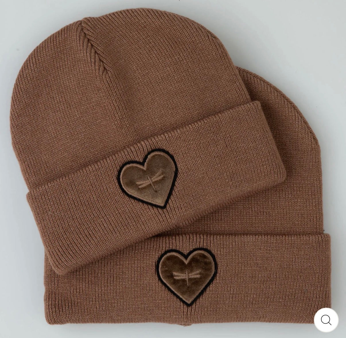 New TAL brown velvet heart hat baby