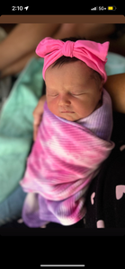 Custom tie dye swaddle