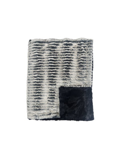 Zig zag ombre black minky blanket