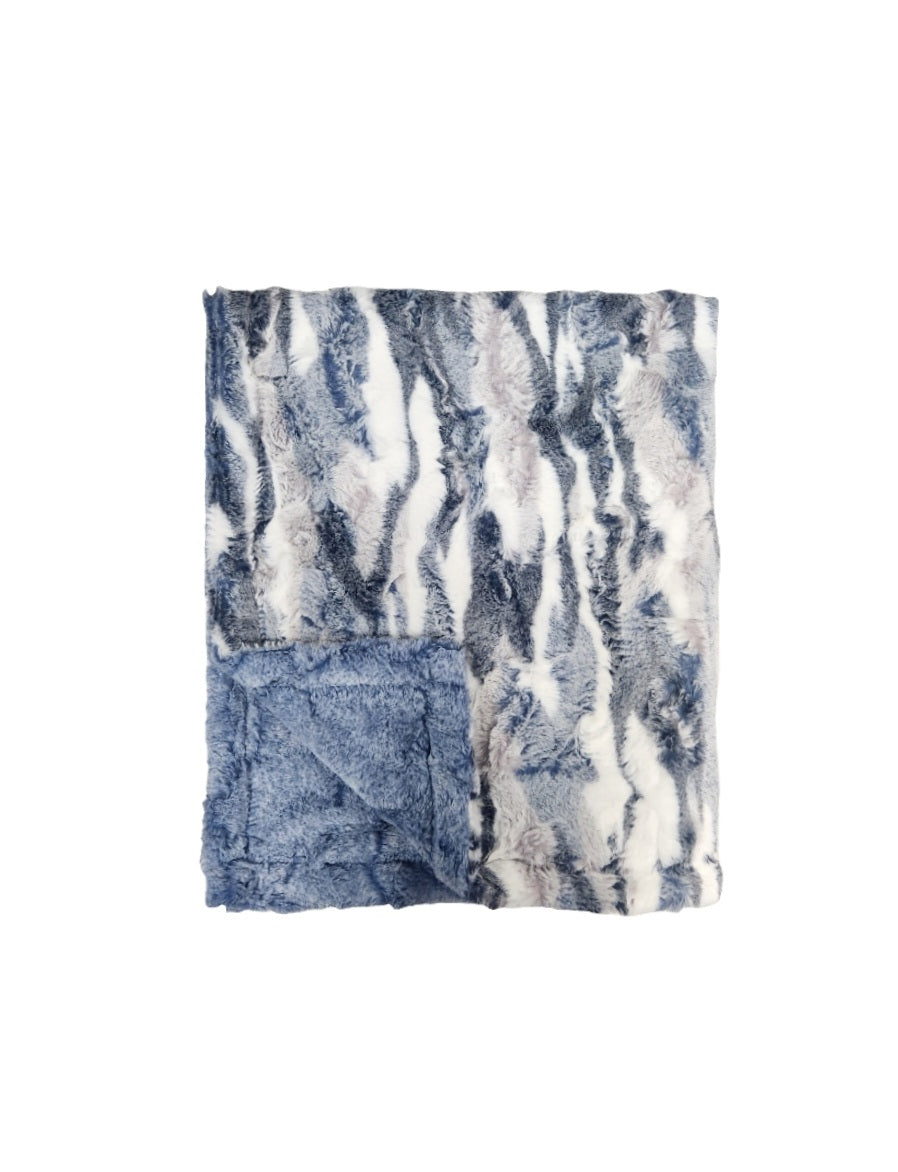 NEW ombre blues minky blanket