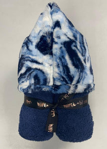 NEW boys tie dye marble hooded towel